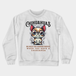 Angry Chihuahua Funny Crewneck Sweatshirt